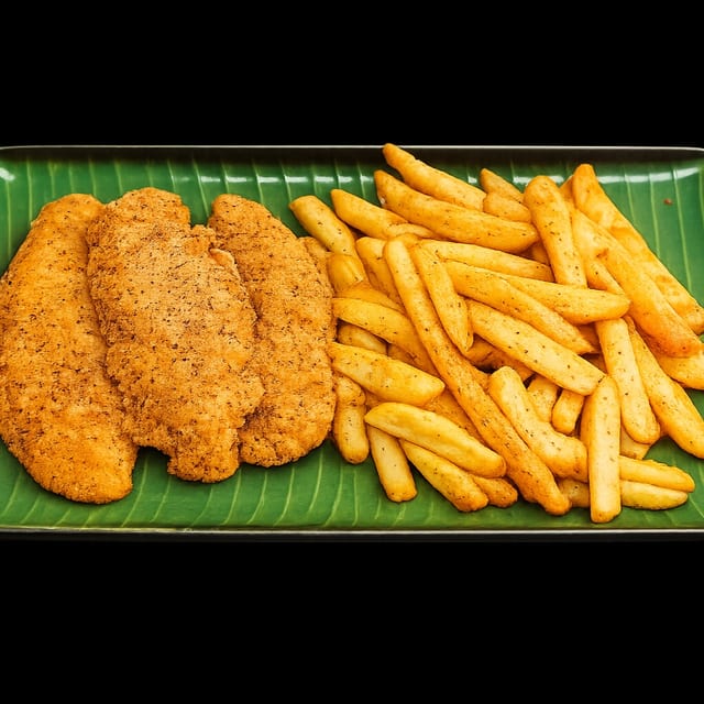 Kids Chicken Tenders and Fries.