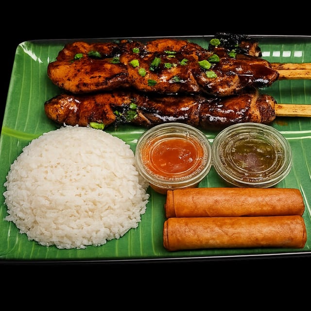 Chicken Bbq Combo (3 Chicken Skewers).