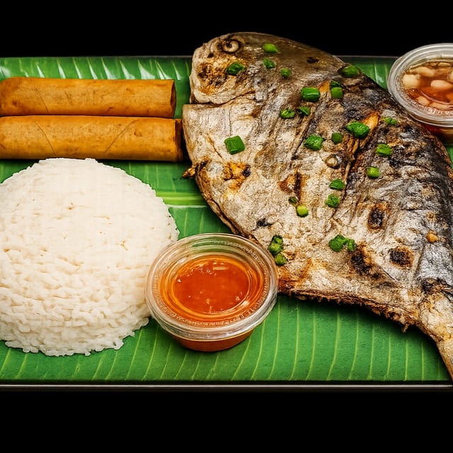 Grilled Pompano Combo.