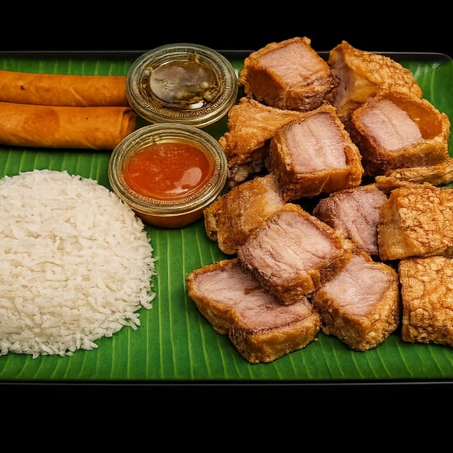 Lechon Kawali Combo (Fried Pork Belly).