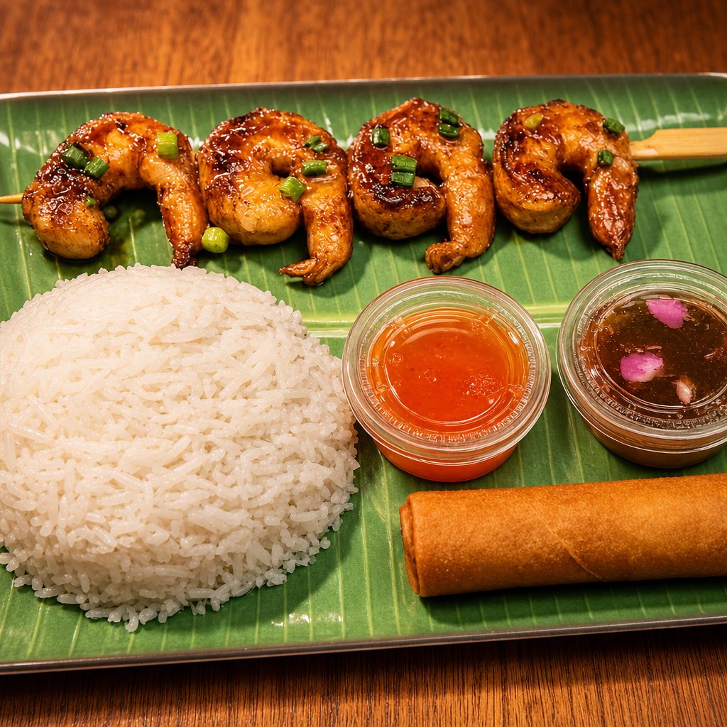 S1 - Kids Meal (Shrimp Bbq, Rice, Lumpia).