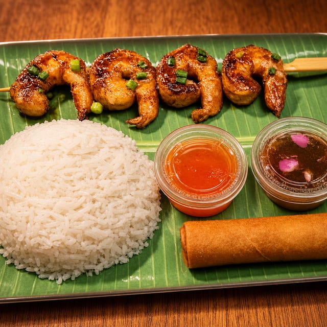 S1 - Kids Meal (Shrimp Bbq, Rice, Lumpia).