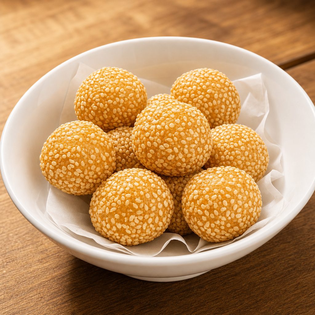 Red Bean Buchi (Sesame Balls).