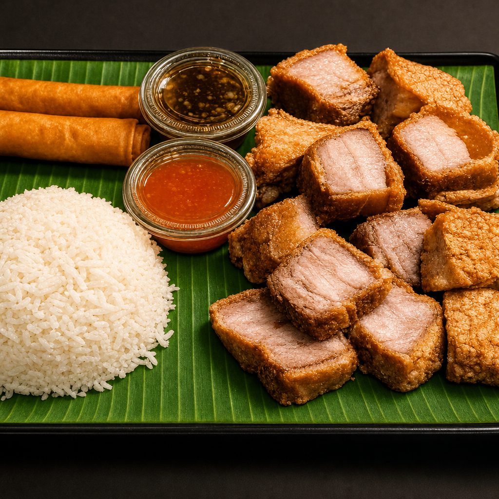 Lechon Kawali Combo (Fried Pork Belly).