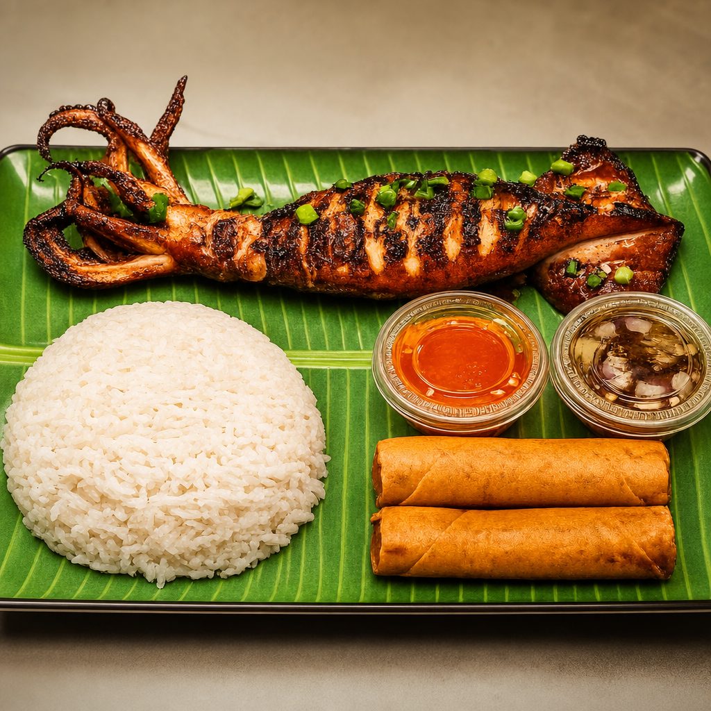 Grilled Stuffed Squid Combo.