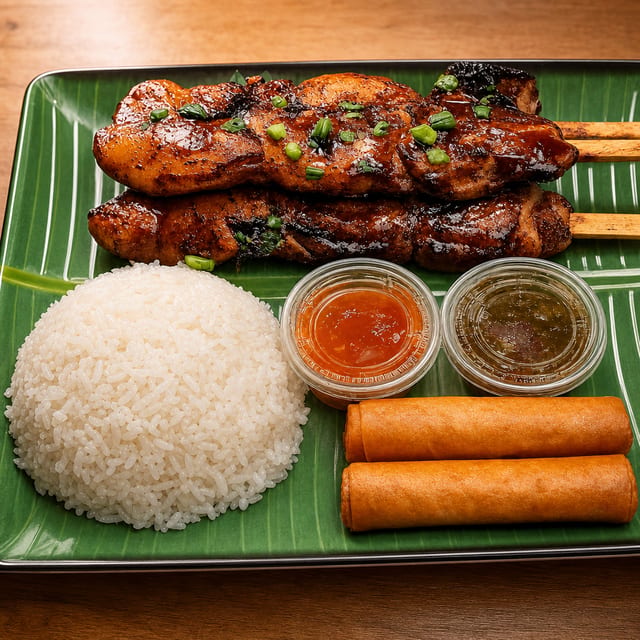 Chicken Bbq Combo (3 Chicken Skewers).