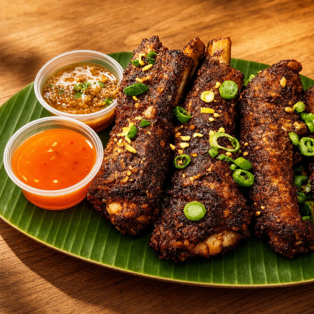 Fried Pork Ribs (4 Pieces).